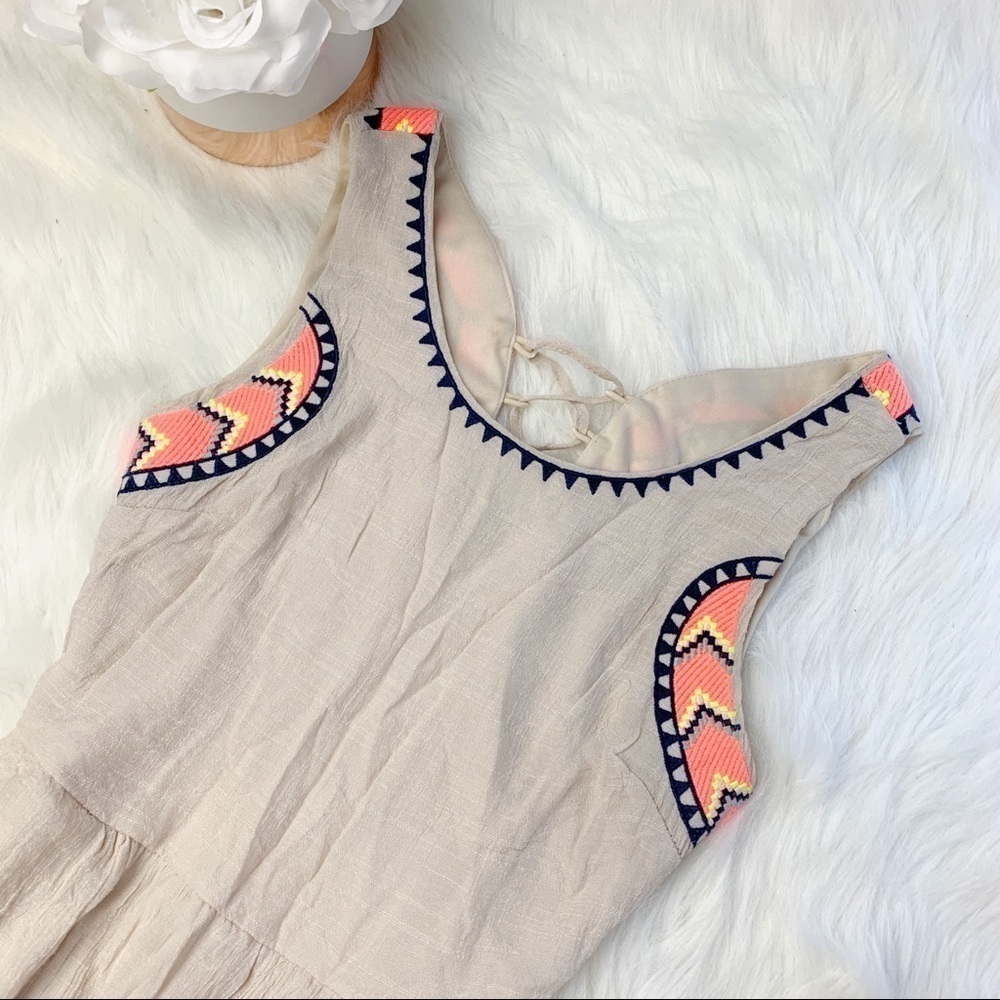 Verty Tan Aztec Maxi Dress